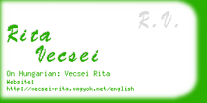 rita vecsei business card